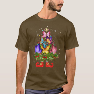 Butterflys kerstboomverlichting Funny Santa Hat L T-shirt