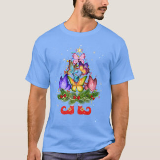 Butterflys kerstboomverlichting Funny Santa Hat L T-shirt