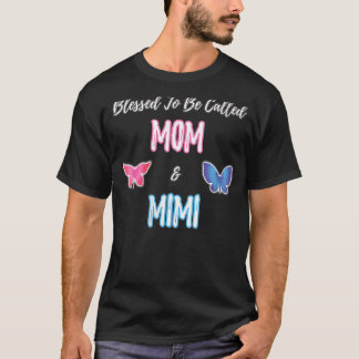 Butterflys roze & blauw plezier gezegend om Mo gen T-shirt