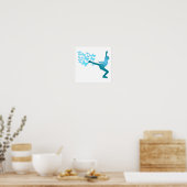 butterflyskater ijsschaatsen Poster (Keuken)