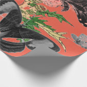 BUTTERLIE VAN Wrapppapier EN RODE JAPANS Cadeaupapier (Hoek)