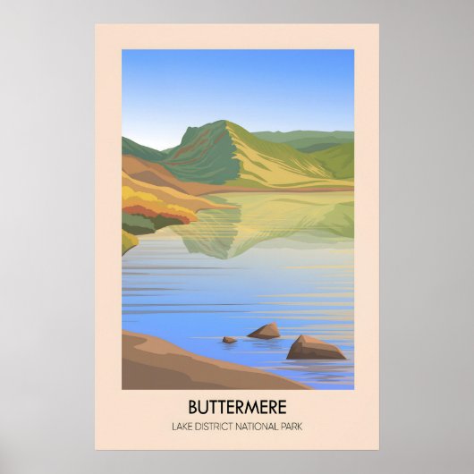 Buttermere Lake District Reisposter Poster (Voorkant)