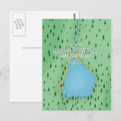 Buttermere meer, Lake District reisposter Briefkaart (Voorkant / Achterkant)
