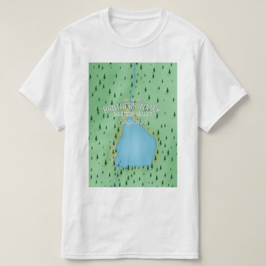 Buttermere meer, Lake District reisposter T-shirt (Design voorkant)