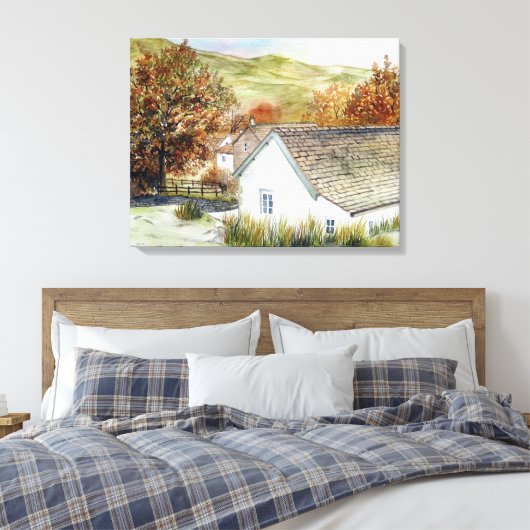 Buttermere Village, Lake District, England Canvas Afdruk (Insitu (Slaapkamer))