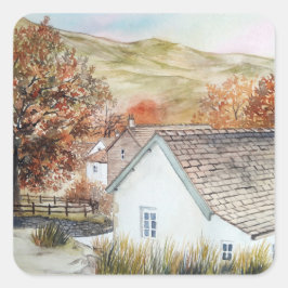 Buttermere Village, Lake District, England Vierkante Sticker