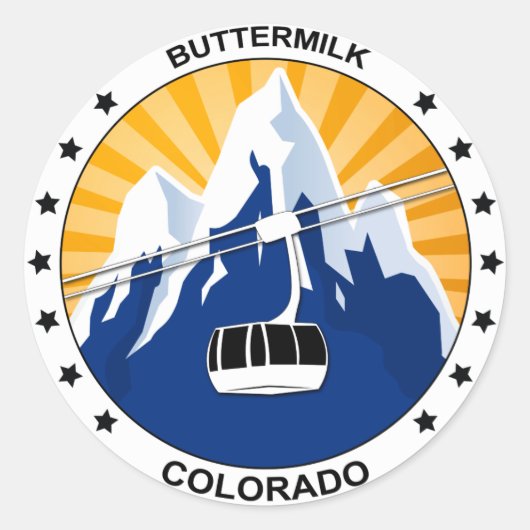 Buttermilk Colorado Ronde Sticker (Voorkant)
