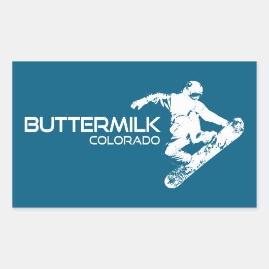 Buttermilk Colorado Snowboarder Rechthoekige Sticker (Voorkant)