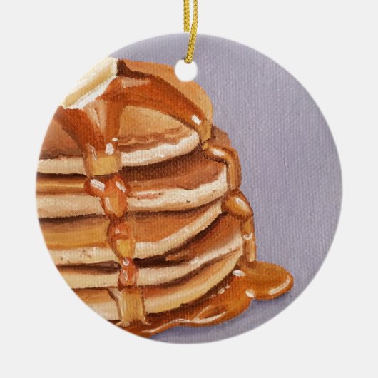 Buttermilk Pancakes Shortstack Breakfast Painting Keramisch Ornament (Voorkant)