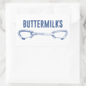 Buttermilks Rock-klimmer Rechthoekige Sticker (Tas)