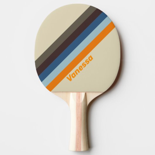 Butternut Fade Gestreept met naam Ping Pong Paddle Tafeltennisbatje (Achterkant)