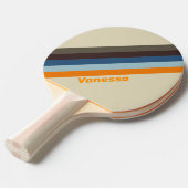 Butternut Fade Gestreept met naam Ping Pong Paddle Tafeltennisbatje (Voorkant Gekanteld)
