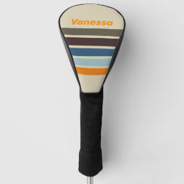 Butternut Fade over Strepen met Naam Golfheadcover