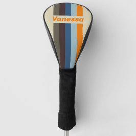 Butternut Fade Pin Gestreepte met Naam Golfheadcover
