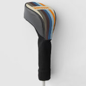 Butternut Fade Pin Gestreepte met Naam Golfheadcover (Schuin)