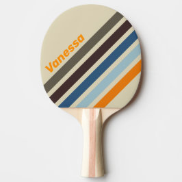Butternut Fade Schuine Strepen met Naam Tafeltennisbatje
