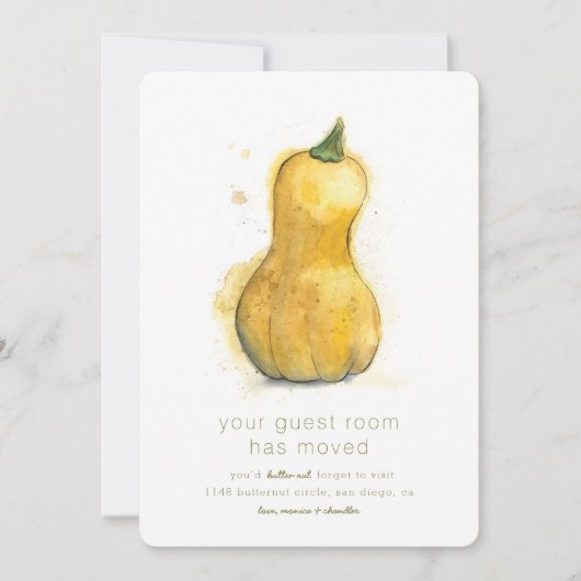 Butternut Funny New Home Moving Announge Aankondiging (Voorkant)