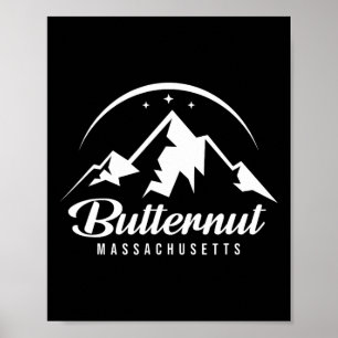 Butternut Machusetts Skigebied Snowboardin Poster