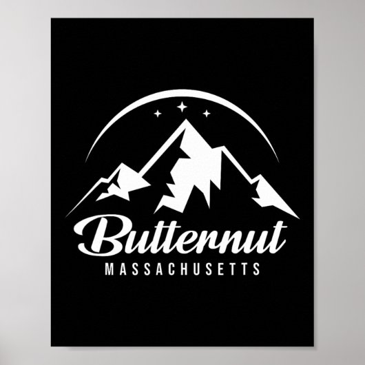 Butternut Machusetts Skigebied Snowboardin Poster (Voorkant)