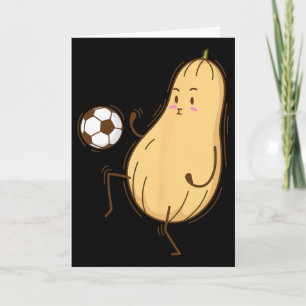 Butternut Squash Speelt Voetbal Kaart