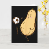 Butternut Squash Speelt Voetbal Kaart (Gele Bloem)