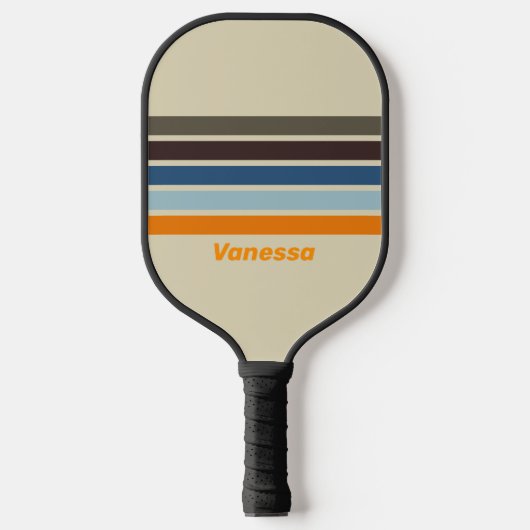 Butternut vervaaging over strepen met naam pickleball paddle (Voorkant)
