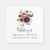 Butterrum & Plum Vrijgezellenfeest servetten (Voorkant)