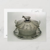 Butterschaal met een gevorste glasbasis briefkaart (Voorkant / Achterkant)