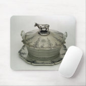 Butterschaal met een gevorste glasbasis muismat (Met muis)