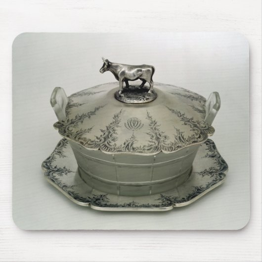 Butterschaal met een gevorste glasbasis muismat (Voorkant)