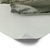 Butterschaal met een gevorste glasbasis poster (Hoek)