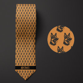 Butterscotch Brown Duitse herder Stropdas