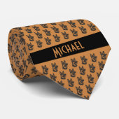 Butterscotch Brown Duitse herder Stropdas (Opgerold)