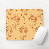 Butterscotch Colored Sunflower Pattern Muismat (Met muis)