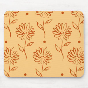 Butterscotch Colored Sunflower Pattern Muismat