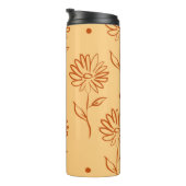 Butterscotch Colored Sunflower Pattern Thermosbeker (Geroteerd rechts)