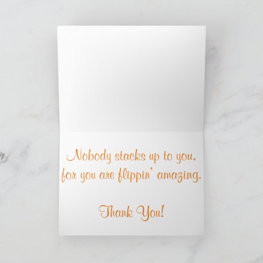 "Butterscotch Pancakes" - Hartelijk dank Kaart (Binnen)