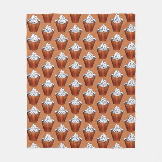 Butterscotch Pudding Whipped Cream Southern Food Fleece Deken (Voorkant)