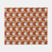 Butterscotch Pudding Whipped Cream Southern Food Fleece Deken (Voorkant (Horizontaal))