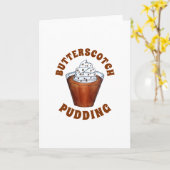 Butterscotch Pudding Whipped Cream Southern Food Kaart (Gele Bloem)