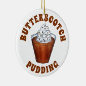 Butterscotch Pudding Whipped Cream Southern Food Keramisch Ornament (Rechts)