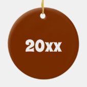 Butterscotch Pudding Whipped Cream Southern Food Keramisch Ornament (Achterkant)