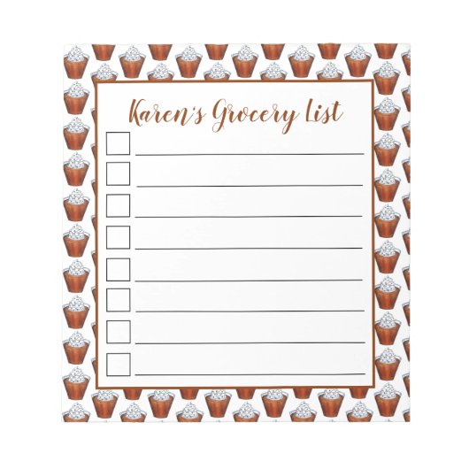 Butterscotch Pudding Whipped Cream Southern Food Notitieblok (Voorkant)