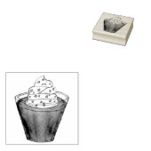 Butterscotch Pudding Whipped Cream Southern Food Rubberstempel (Gestempeld)