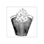 Butterscotch Pudding Whipped Cream Southern Food Rubberstempel (Afrduk)