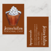 Butterscotch Pudding Whipped Cream Southern Food Visitekaartje (Voorkant / Achterkant)