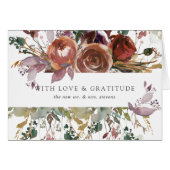 Butterum & Plum Bruiloft Dank u Kaart (Voorkant Horizontaal)