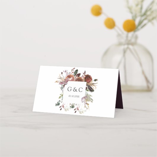 Butterum & Plum Bruiloft Plaats Kaart Plaatskaartje (Achterkant)