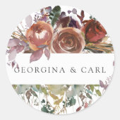 Butterum & Plum gepersonaliseerde bruiloft Sticker (Voorkant)