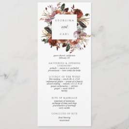 Butterum & Plum huwelijksceremonie programma Programmakaart